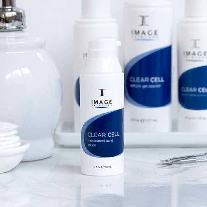 Lotion trị mụn viêm sưng mủ Image skincare clear cell medicated acne lotion